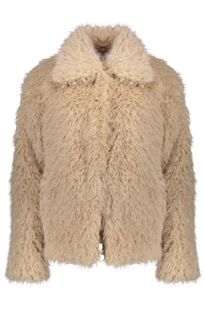 SHORT HAIRY JACKET 58563 19 721 Light Sand